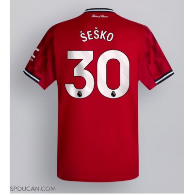 Muški Nogometni Dres Manchester United Benjamin Sesko #30 Domaci 2025-26 Kratak Rukav Muški Nogometni Dres Manchester United Benjamin Sesko #30 Domaci 2025-26 Kratak Rukav